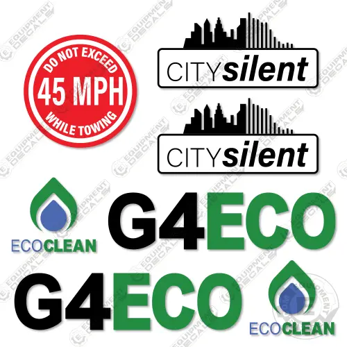 Fits City Silent G4 Eco Decal Kit Light Tower 1