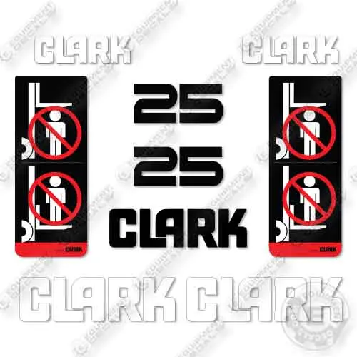 Fits Clark 25 Forklift Decal Kit 1
