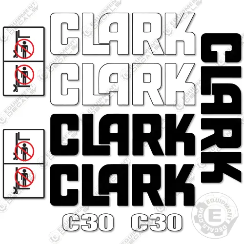 Fits Clark C 30 Forklift Decal Kit 1