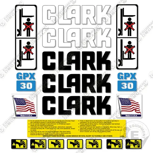 Fits Clark Forklift Decal Kit Gpx30 1