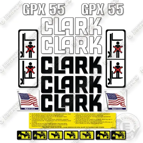 Fits Clark Gpx55 Decal Kit Forklift 1