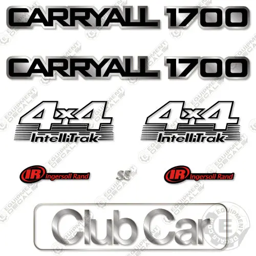 Fits Clubcar Carryall 1700 Decal Kit Utility Vehicle 1