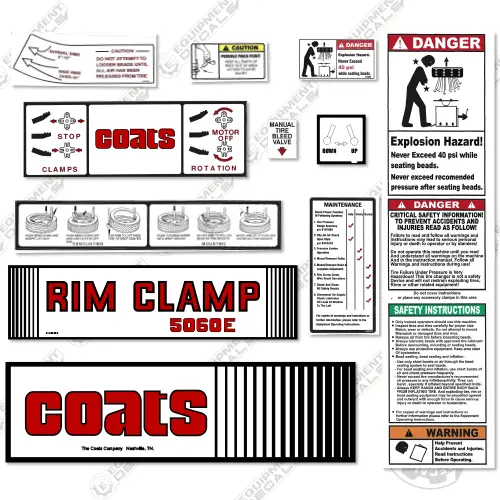 Fits Coats 5060E Decal Kit Rim Clamp 1