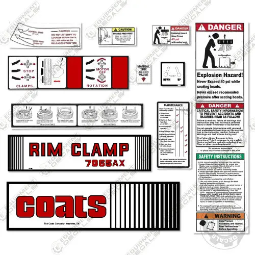 Fits Coats 7065Ax Decal Kit Rim Clamp 1