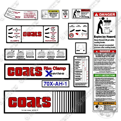 Fits Coats 70X-Ah-1 Decal Kit Rim Clamp 1