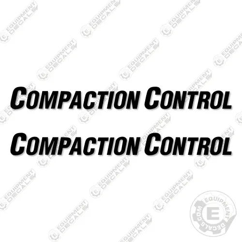 "Compaction Control" Decals (Set Of 2) - 14" X 1.5" 1