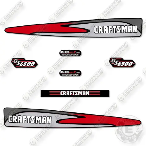 Fits Craftsman Gs6500 Decal Kit Mower 1