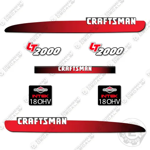 Fits Craftsman Lt2000 18Ohv Decal Kit Mower 1