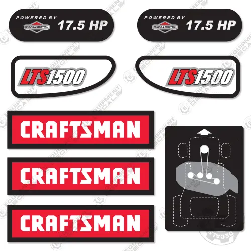 Fits Craftsman Lts1500 Decal Kit Mower 1