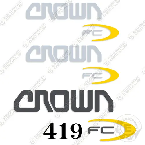 Fits Crown 419 Fc Decal Kit Forklift 1