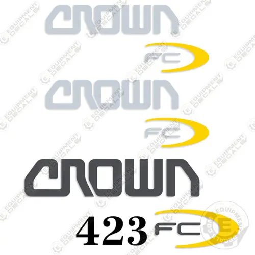 Fits Crown 423 Fc Decal Kit Forklift 1