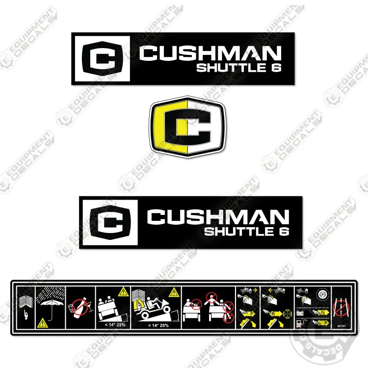 Fits Cushman Shuttle 6 Decal Kit Utility Vehicle 1