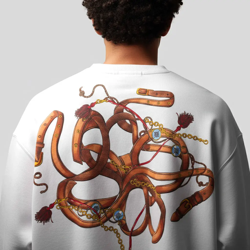 White Harnessed T-Shirt 1