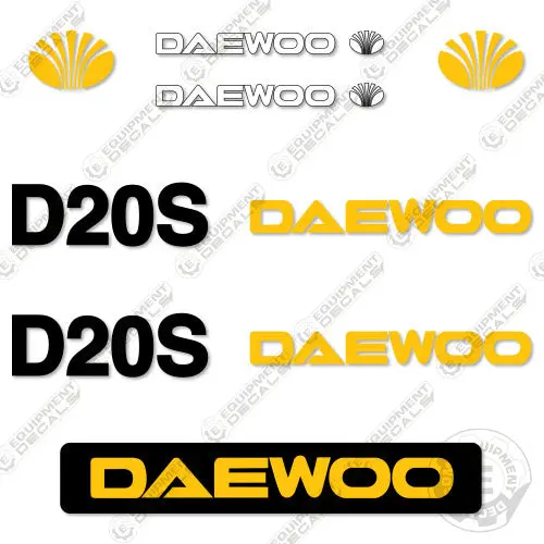 Fits Daewoo D20s Decal Kit Forklift 1