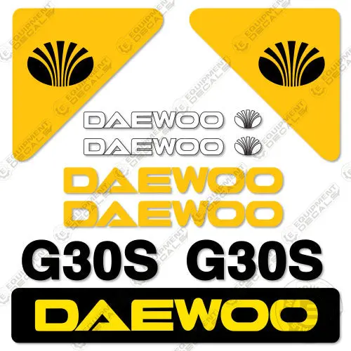 Fits Daewoo G30s Forklift Decal Kit 1