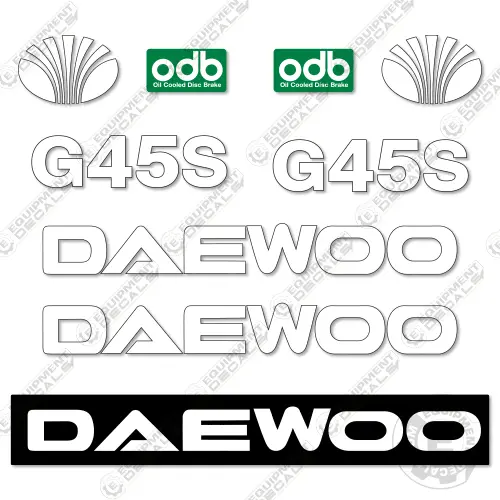 Fits Daewoo G45s Decal Kit Forklift 1