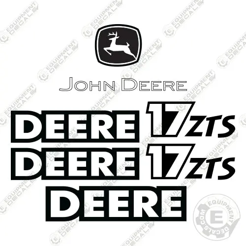 Fits Deere 17 Zts Mini Excavator Decal Kit 1