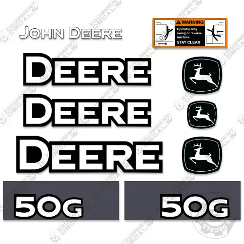 Fits John Deere 50G Decal Kit Excavator 1