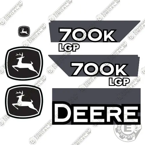 Fits John Deere 700K Dozer Crawler Decal Kit (Version 1) 1