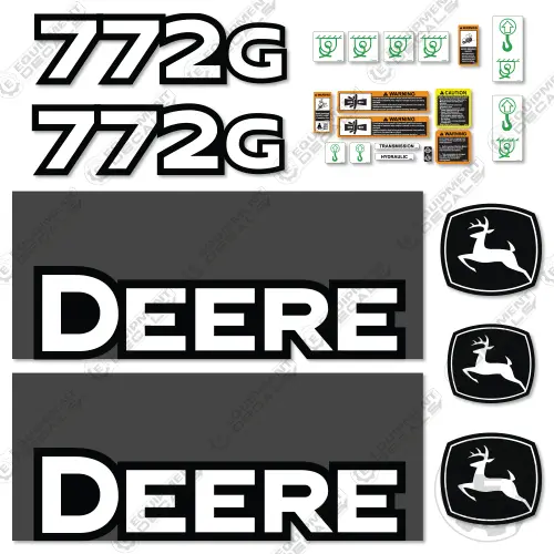 Fits Deere 772G Decal Kit Motor Grader (2009 - 2010) - Scraper 1