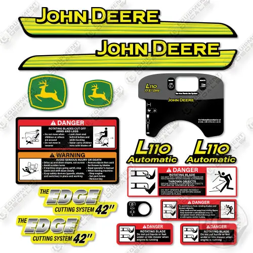John Deere L110 Decal Kit Riding Mower 1