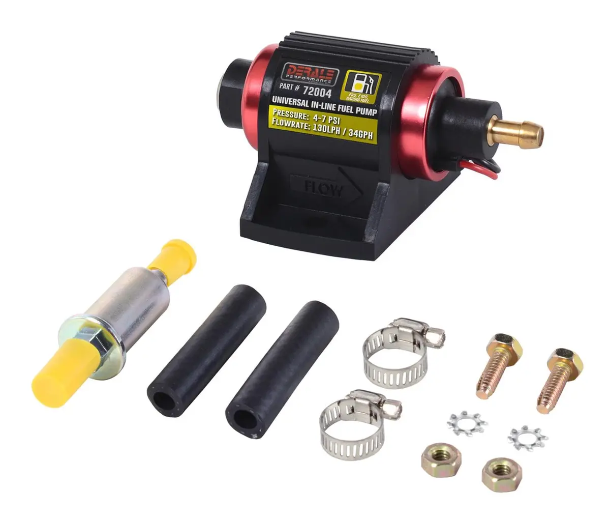 Derale 72004 Universal Inline Fuel Pump – High-Flow Electric Replacement 1