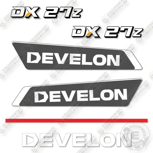 Develon Dx27z-7 Decal Kit Mini Excavator- Aftermarket Kit - Not Genuine Oem 1