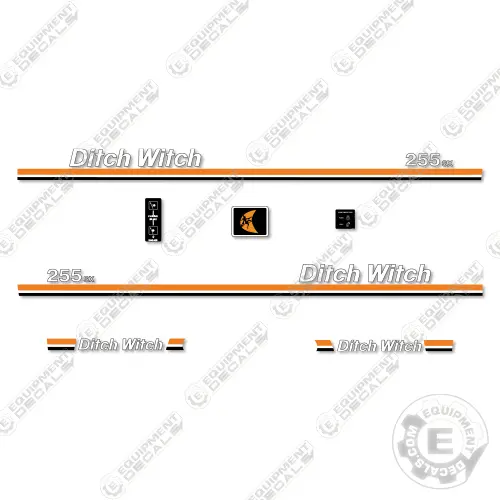 Fits Ditch Witch 255Sx Decal Kit Trencher - Plus Trailer Decals! 1
