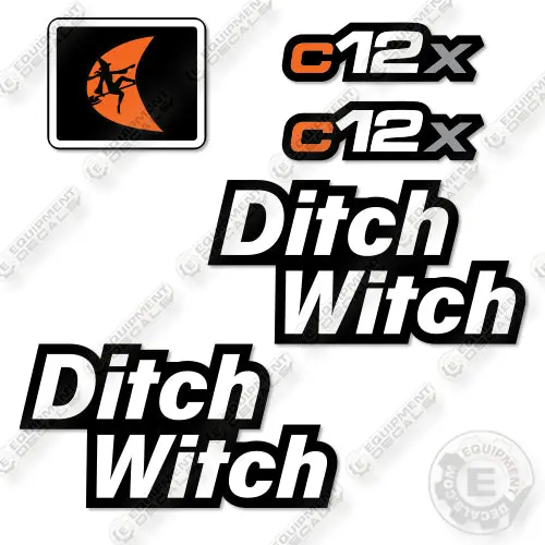 Fits Ditch Witch C12x Decal Kit Trencher 1