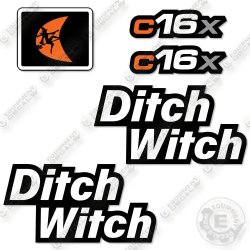 Fits Ditch Witch C16x Decal Kit Trencher 1