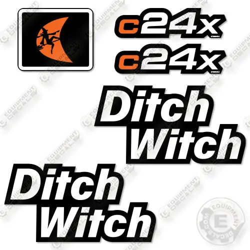 Fits Ditch Witch C24x Decal Kit Trencher 1