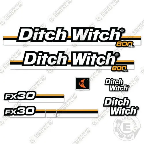 Fits Ditch Witch Fx 30 (800 Gallon) Decal Kit 1