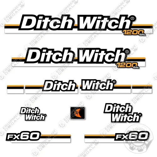 Fits Ditch Witch Fx60 Decal Kit - 1200 Gallon 1