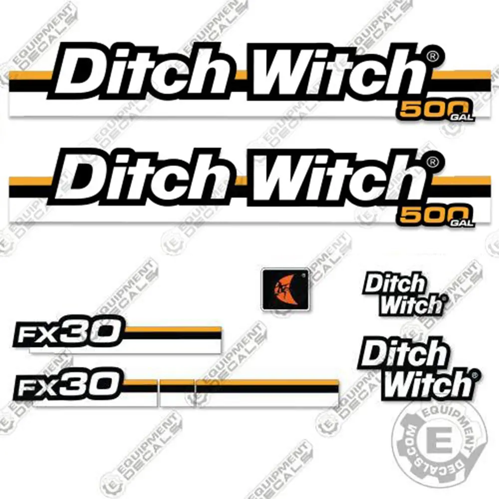 Fits Ditch Witch Fx 30 (500 Gallon) Decal Kit 1