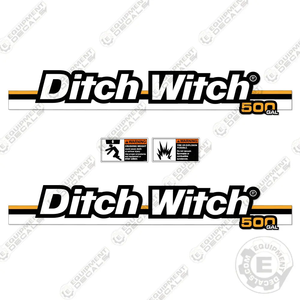 Fits Ditch Witch 500 Gallon Tank Decals 1
