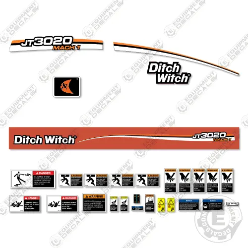 Fits Ditch Witch Jt3020 Mach 1 Decal Kit Directional Drill 1