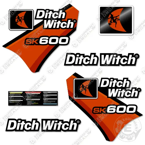 Fits Ditch Witch Sk600 Decal Kit Standing Skid Steer 1