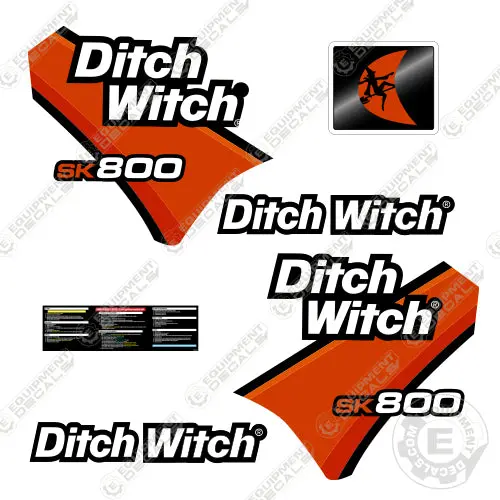 Fits Ditch Witch Sk800 Decal Kit Standing Skid Steer (2022+) 1