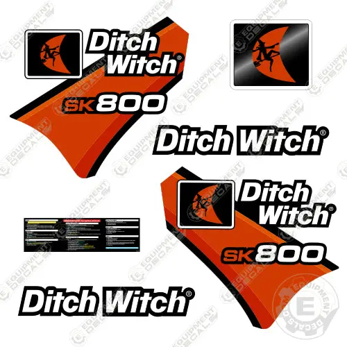 Fits Ditch Witch Sk800 Decal Kit Standing Skid Steer 1