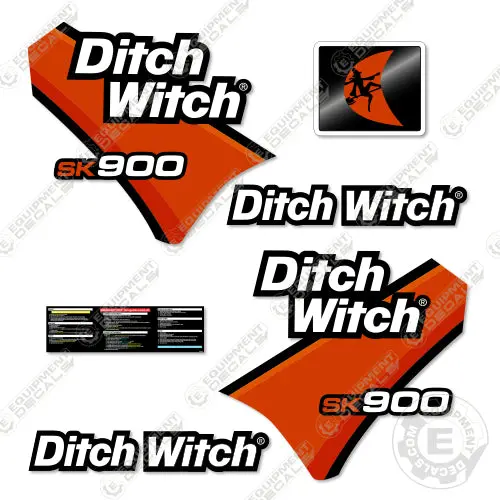 Fits Ditch Witch Sk900 Decal Kit Standing Skid Steer (2022+) 1