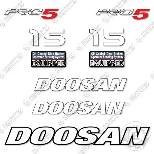 Fits Doosan 15 Pro 5 Decal Kit Forklift 1