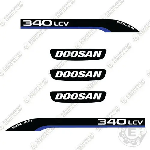 Fits Doosan 340 Lcv Solar Excavator Equipment Decals 1