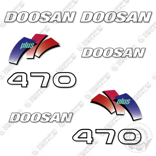 Fits Doosan 470 Plus Decal Kit Skid Steer 1