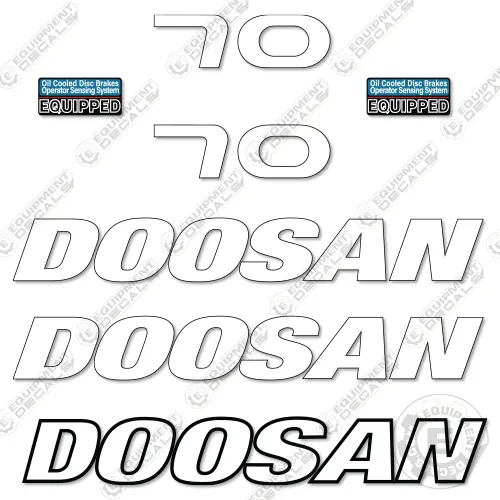 Fits Doosan 70 Decal Kit Forklift 1