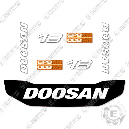 Fits Doosan 18 Decal Kit Forklift - B18tl-7 1