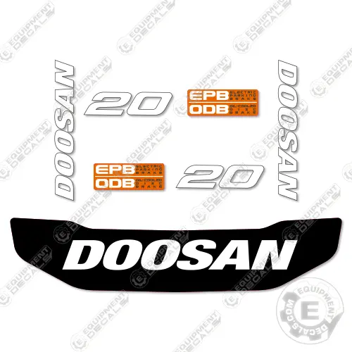 Fits Doosan 20 Decal Kit Forklift - B20t-7 1