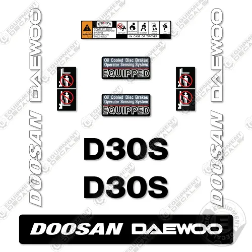 Fits Doosan Daewoo D30s-3 Decal Kit Forklift 1