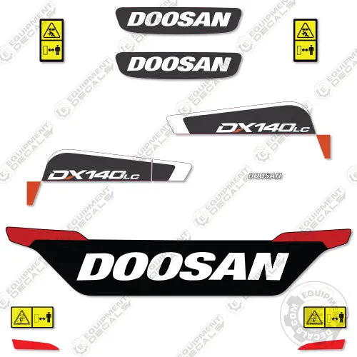 Fits Doosan Dx140lc-5 Decal Kit Excavator 1