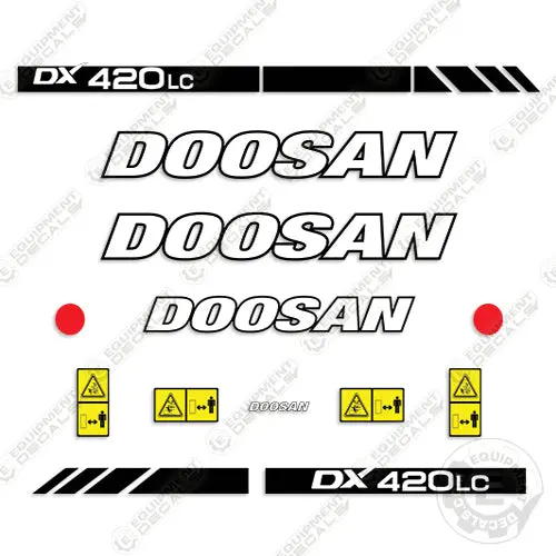 Fits Doosan Dx420lc Decal Kit Excavator 1