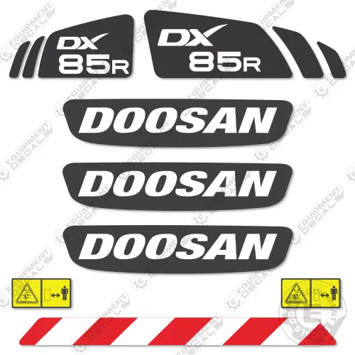 Fits Doosan Dx85r-3 Decal Kit Excavator 1